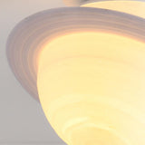 Corridor Saturn-Shaped Globe Semi-Flush Mount Light Image - 8