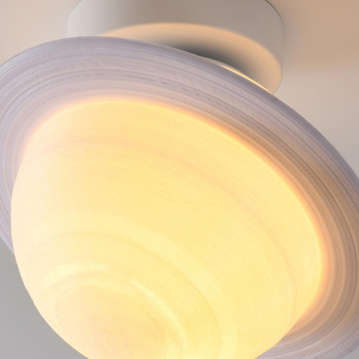 Corridor Saturn-Shaped Globe Semi-Flush Mount Light Image - 9