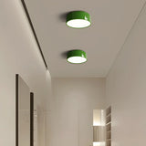 Corridor Simple Drum Metal Flush Mount Ceiling Light Image - 10