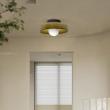 Corridor Simple Mini Green Barn Semi-Flush Mount Light Image - 1