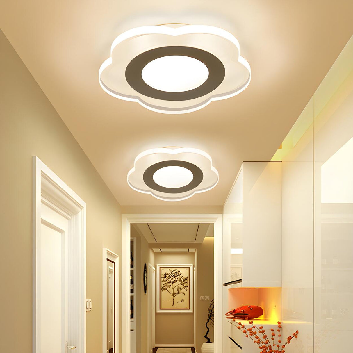 Corridor Simple Triangle LED Flush Mount Ceiling Light Image - 14