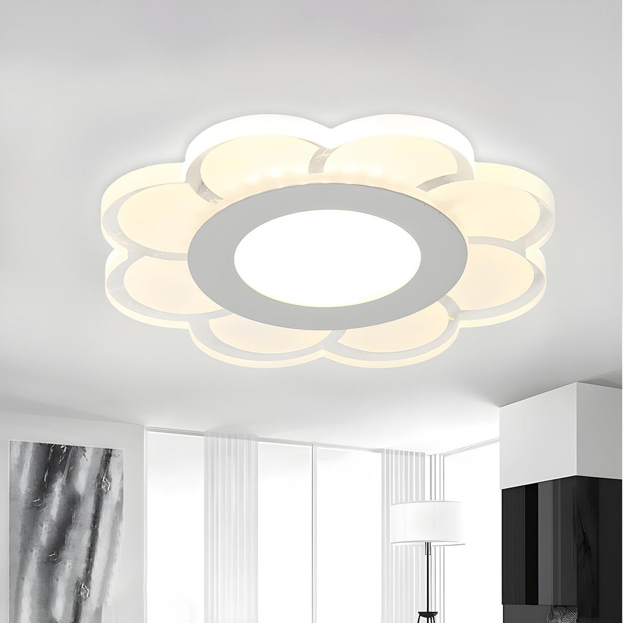 Corridor Simple Triangle LED Flush Mount Ceiling Light Image - 7