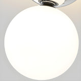 Corridor Spherical Glass Semi-Flush Mount Ceiling Light Image - 10