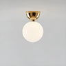 Corridor Spherical Glass Semi-Flush Mount Ceiling Light Image - 7