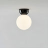 Corridor Spherical Glass Semi-Flush Mount Ceiling Light Image - 8