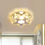 Corridor Star-Shaped Crystal LED Flush Mount Light Image - 2