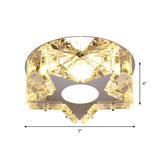 Corridor Star-Shaped Crystal LED Flush Mount Light Image - 5