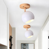 Corridor White Dome Adjustable Flush Mount Ceiling Lamp Image - 1