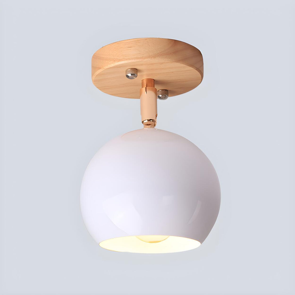 Corridor White Dome Adjustable Flush Mount Ceiling Lamp Image - 4