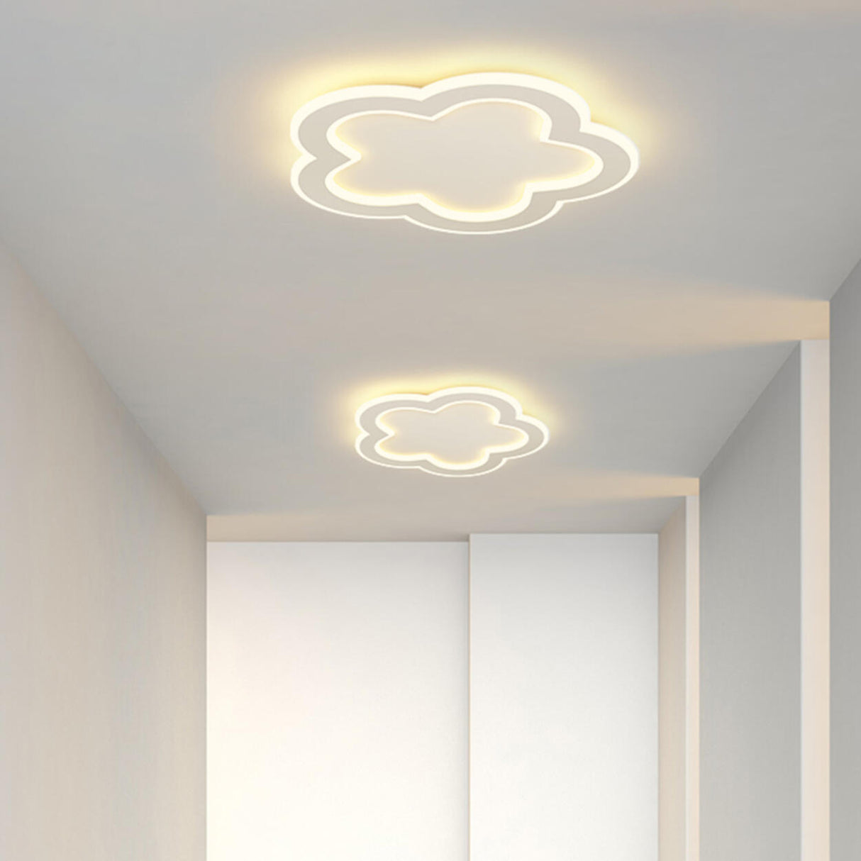 Corridor White Irregular Flush Mount LED Ceiling Light Image - 4