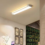 Corridor White Rectangular LED Flush Mount Ceiling Lamp Image - 1