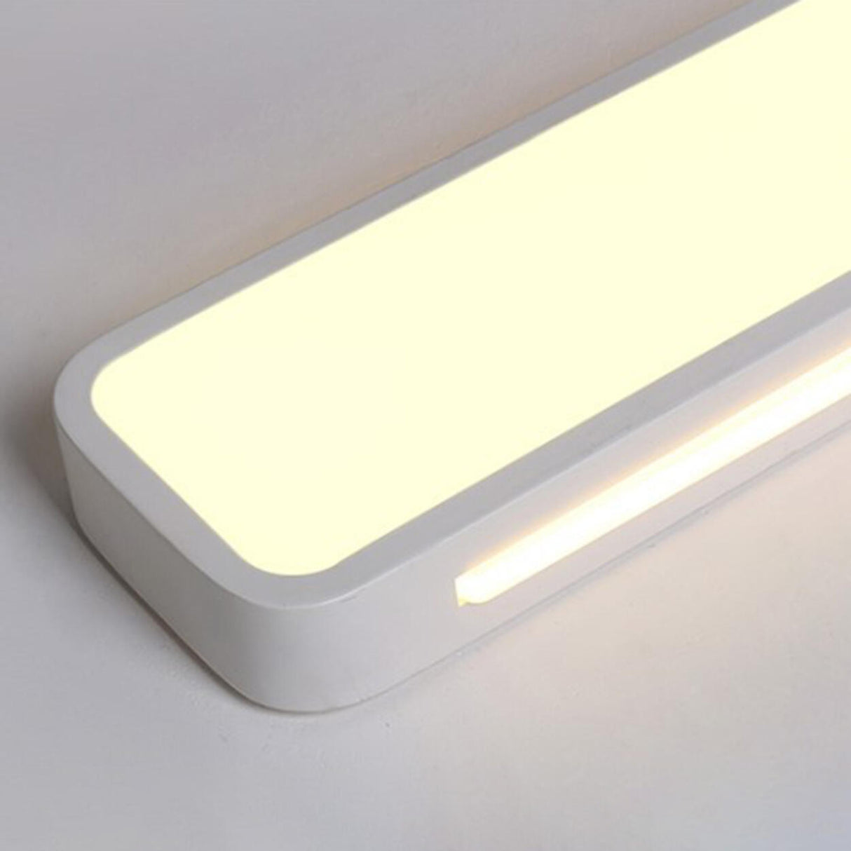 Corridor White Rectangular LED Flush Mount Ceiling Lamp Image - 12