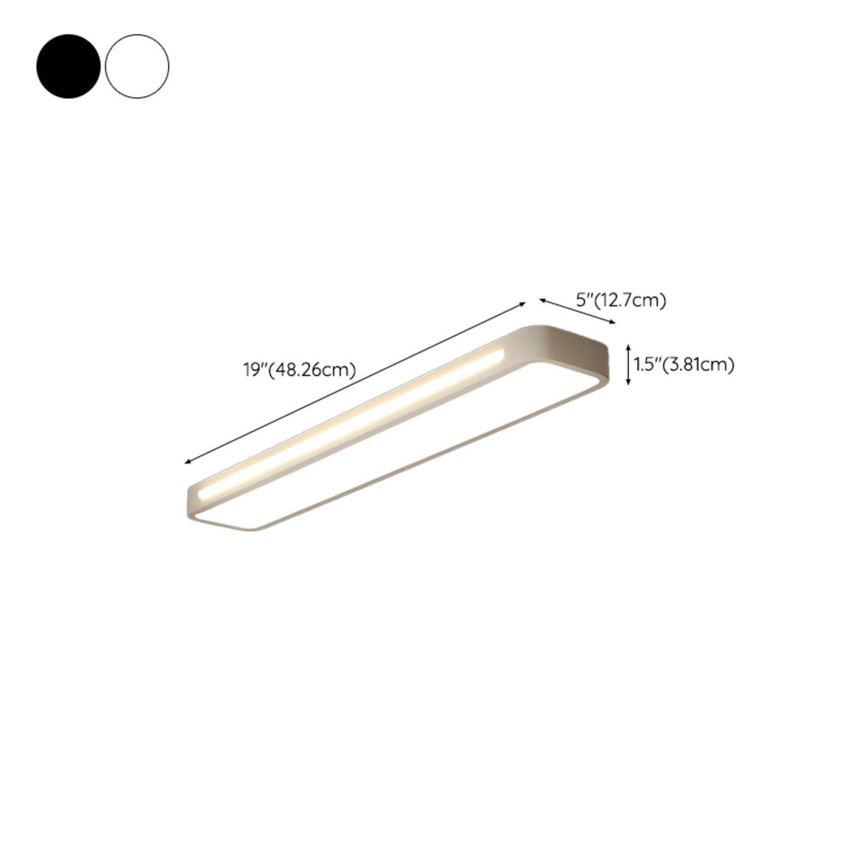 Corridor White Rectangular LED Flush Mount Ceiling Lamp 