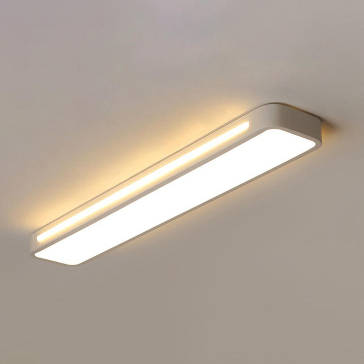 Corridor White Rectangular LED Flush Mount Ceiling Lamp Image - 5