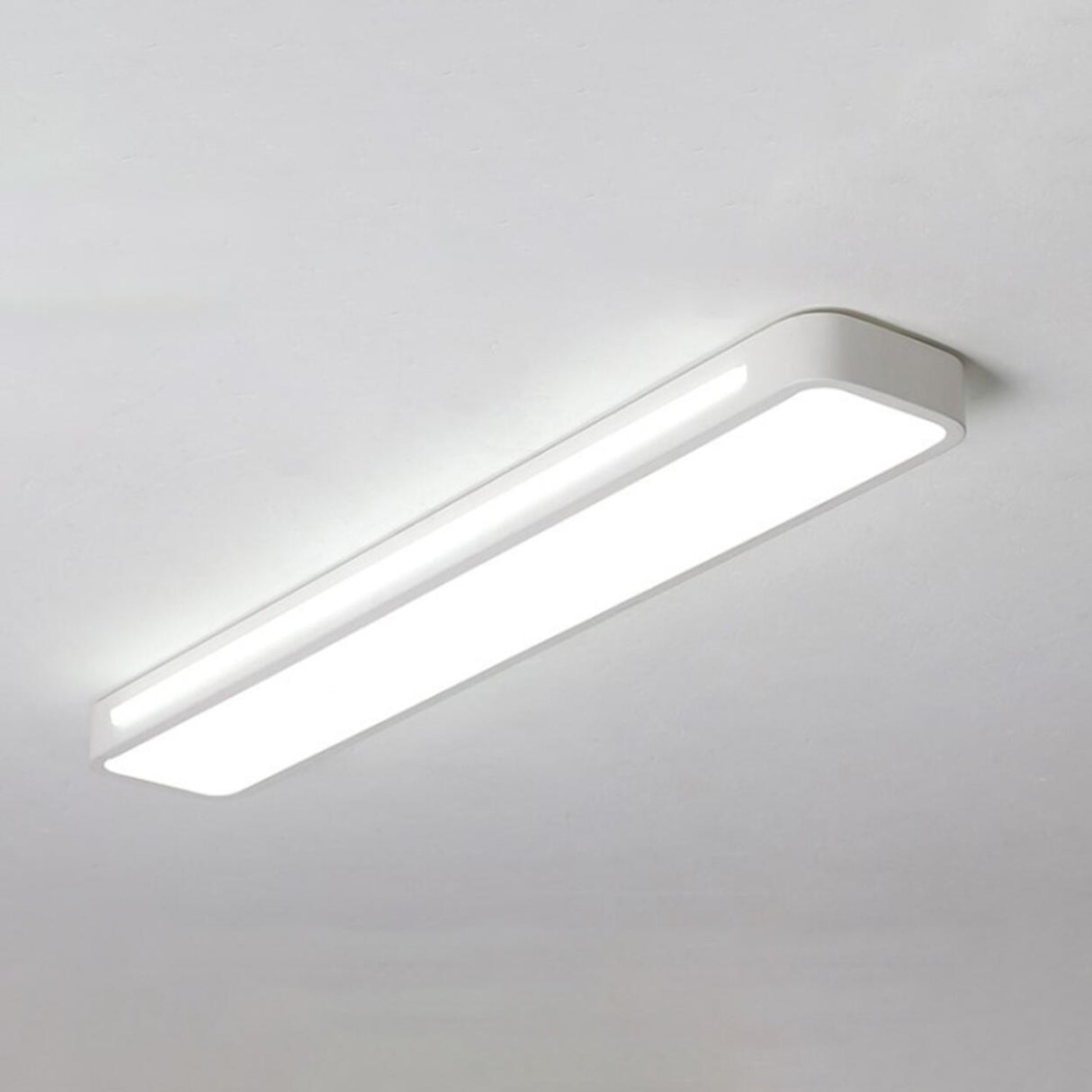 Corridor White Rectangular LED Flush Mount Ceiling Lamp Image - 7