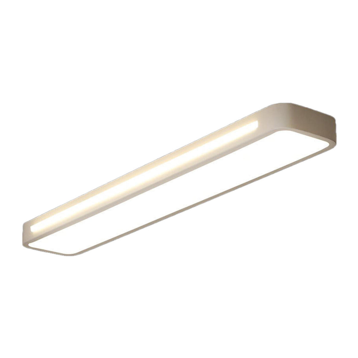 Corridor White Rectangular LED Flush Mount Ceiling Lamp Image - 9