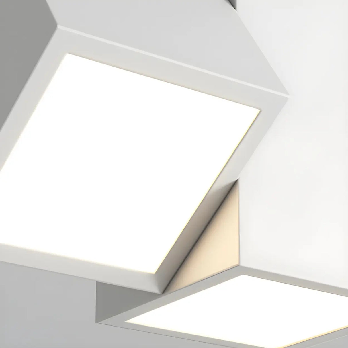 Corridor White Three Cuboid Flush Mount Ceiling Light Image - 12