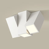 Corridor White Three Cuboid Flush Mount Ceiling Light Image - 15