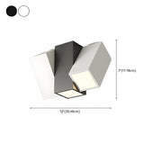 Corridor White Three Cuboid Flush Mount Ceiling Light Image - 22