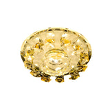 Corridor Yellow Crystal Flower LED Flush Mount Light Image - 3