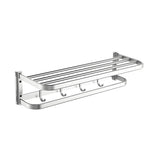 Corrosion Resistant Silver Metal Bathroom Storage Rack Image - 9