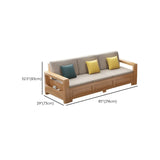 Cotton Linen Wood Corner Sectional with Hidden Storage Image - 21