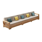 Cotton Linen Wood Corner Sectional with Hidden Storage Image - 6