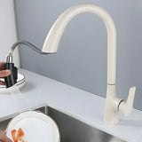 Counter Mounted Copper Swivel Spout Gooseneck Faucet Image - 16