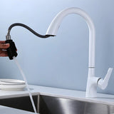 Counter Mounted Copper Swivel Spout Gooseneck Faucet Image - 3