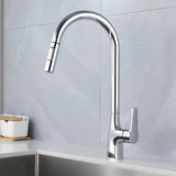 Counter Mounted Copper Swivel Spout Gooseneck Faucet Image - 6