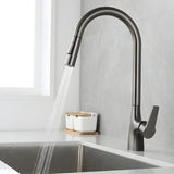 Counter Mounted Copper Swivel Spout Gooseneck Faucet Image - 8