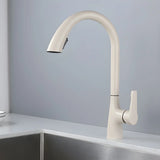 Counter Mounted Copper Swivel Spout Gooseneck Faucet Image - 9