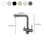 Counter Mounted Copper Swivel Spout Spray Bar Faucets #size