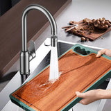 Counter Mounted Swivel Spout Copper Kitchen Faucets Image - 4