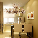 Country Antler Chandelier For Dining Room Image - 1