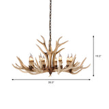 Country Antler Chandelier For Dining Room Image - 4