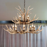 Country Antler Chandelier For Dining Room Image - 5