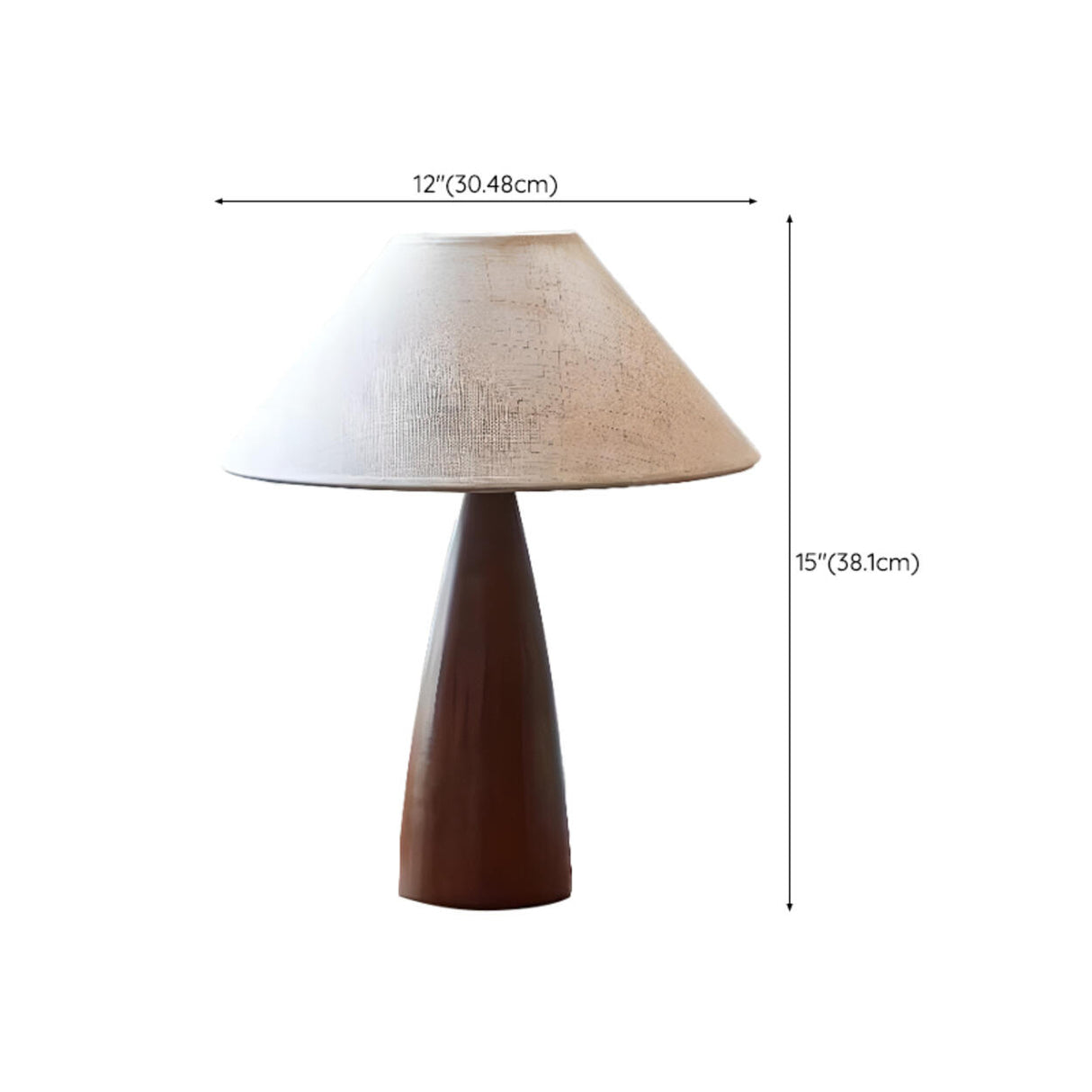 Country Style Rustic Handmade Lampshade Wooden Table Lamp 