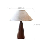 Country Style Rustic Handmade Lampshade Wooden Table Lamp #size