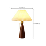 Country Style Rustic Handmade Lampshade Wooden Table Lamp Image - 12