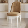 Cozy Armless Leather Upholstered Parsons Dining Chair Image - 11