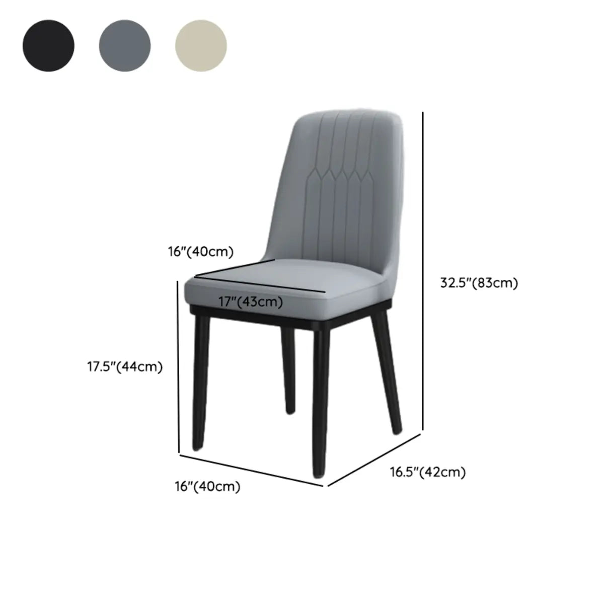 Cozy Armless Leather Upholstered Parsons Dining Chair Image - 28