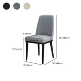 Cozy Armless Leather Upholstered Parsons Dining Chair Image - 28