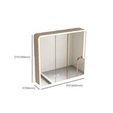 Cream Frameless Aluminum Soft Close Hinges Medicine Cabinet Image - 15