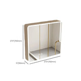 Cream Frameless Aluminum Soft Close Hinges Medicine Cabinet Image - 17