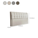 Cream Rectangular Sleigh Tufted Upholstered Headboard #size