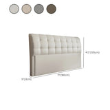 Cream Rectangular Sleigh Tufted Upholstered Headboard Image - 17