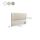 Cream Rectangular Upholstered Panel Headboard with Legs #size