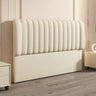 Cream Rectangular Upholstered Panel Headboard with Legs Image - 3