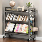 Cream Steel 3-Tier Shelves Utility Cart with 4 Casters Image - 6